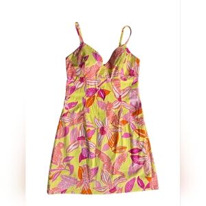 Lilly Pulitzer Pacific Wing Parrot Cotton Slip Dress Size 4